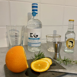 Orange Rosemary Gin and Tonic