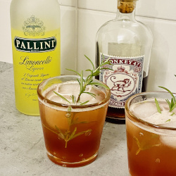 Rosemary Limoncello Sloe Gin Sparkler